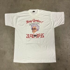 Vintage 1992 Albert Einstein Graphic Tee White Single Stitch Hanes Science